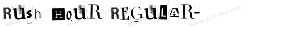 Rush Hour Regular字体转换